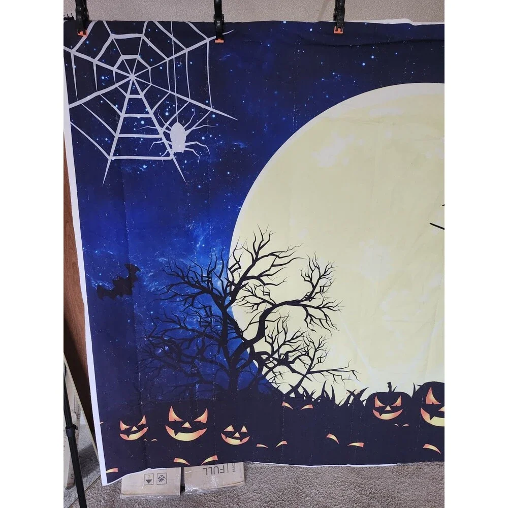 7X5FT Halloween Backdrop Photography Background Horror Moon Night Scary Cemetery